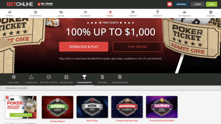 BetOnline Poker Site